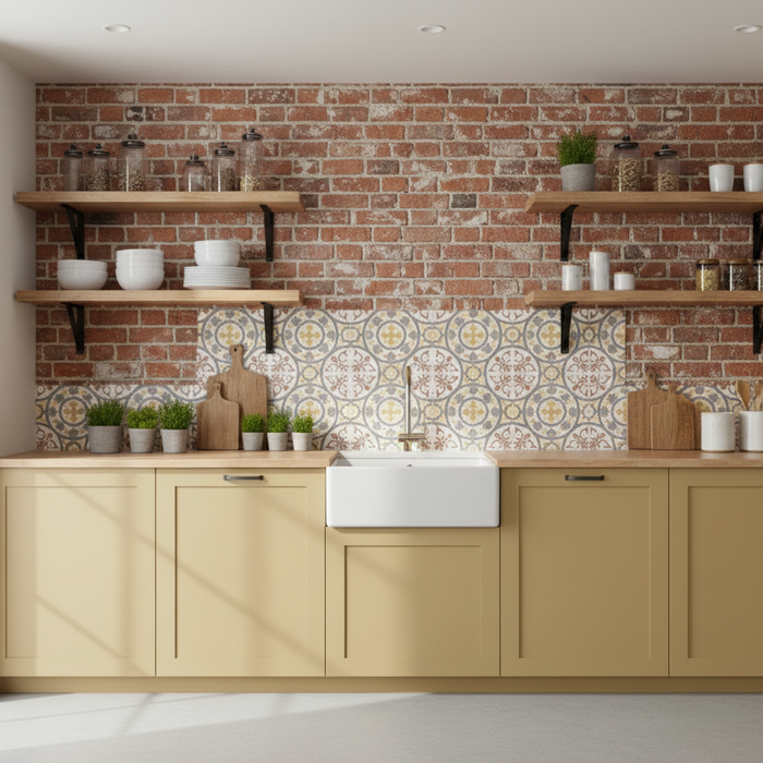 Livada yellow vitrified ceramic tiles 45x45cm