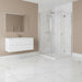 Matera White Gloss Large Format Marble Effect Porcelain Tiles 90x90cm
