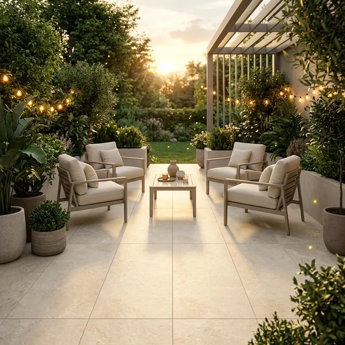 Moonlight Sand Outdoor porcelain tiles 60x120x2cm