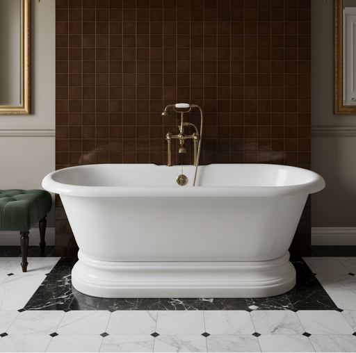 Oak Brown Zellige style tiles Wall Tiles 32x62.5cm