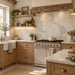 Planet Cream Oxide Metal Effect Wall & Floor Tiles kitchen splash back