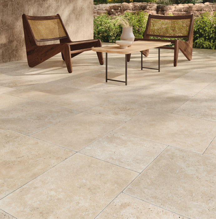 Chateaux travertine beige modular tiles mix 1