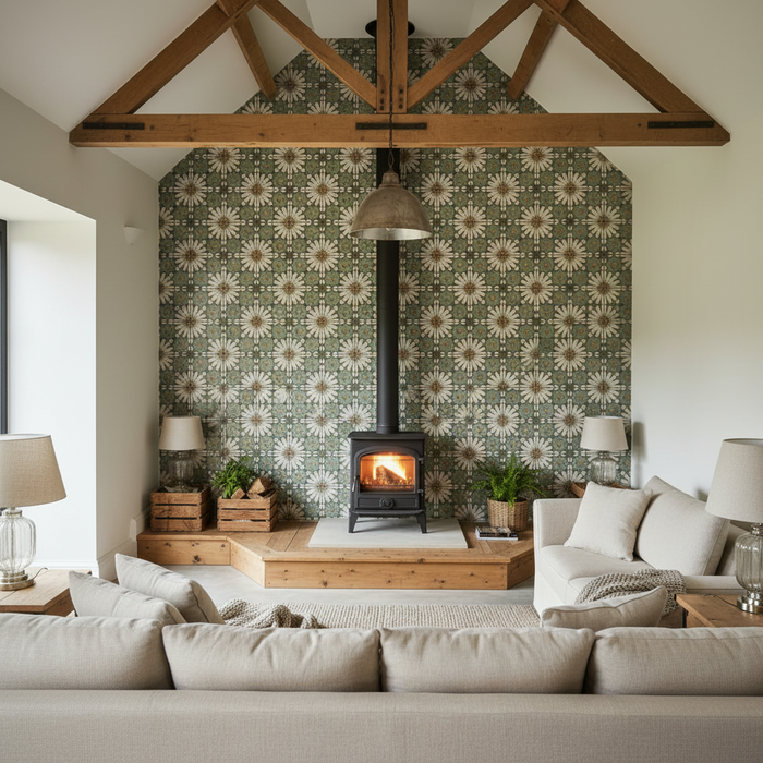 Romano star green matt porcelain tiles 210.6x210.6x9mm
