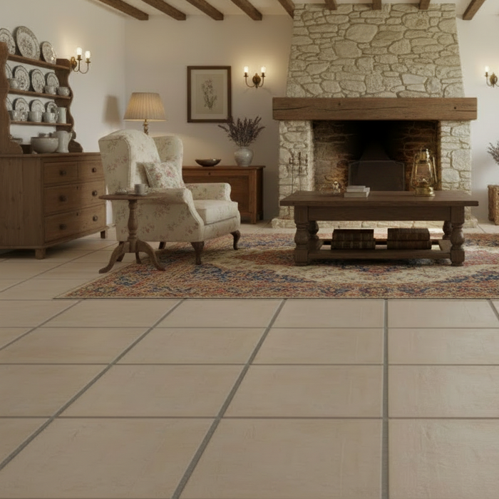 Rustic Crema Terracotta tile 33.15x33.15cm