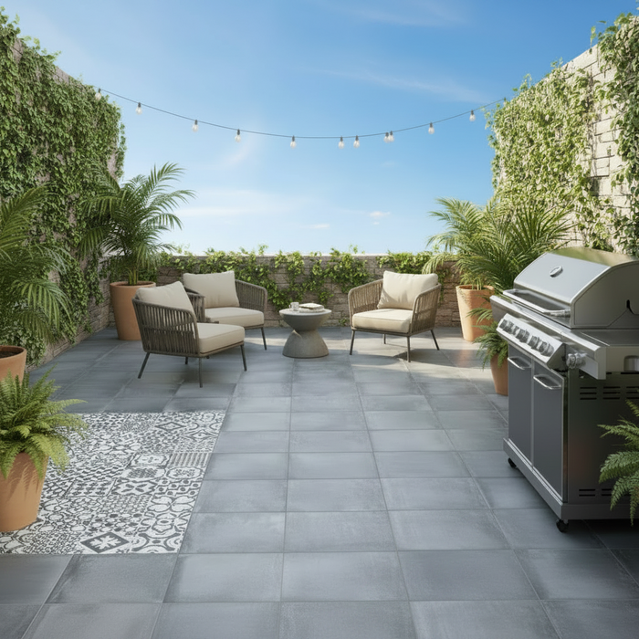 Rustic Gris Porcelain tiles 33.15x33.15cm
