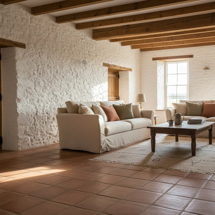 Rustic Cotto Porcelain Tiles 33.15x33.15cm living room floor