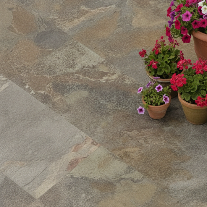 Rustic Slate Almero outdoor porcelain tiles 60x90x2cm