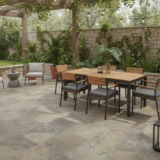 Rustic Slate Almero outdoor porcelain tiles 60x90x2cm