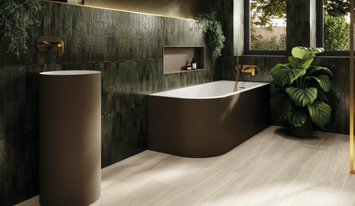  Genesi Green Brillo Porcelain Tiles 4.8x45x0.8cm