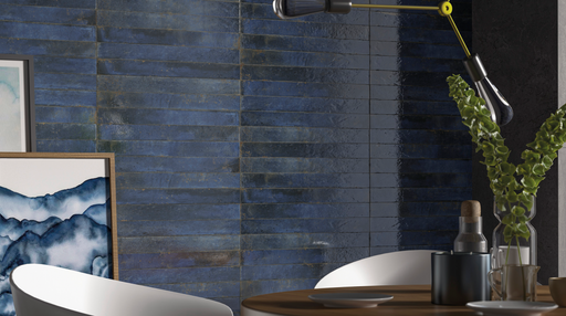 Genesi Blue Brillo Porcelain Tiles 4.8x45x0.8cm