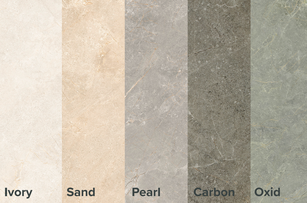 Moonlight Ivory porcelain tiles 60x60cm and 60x30cm