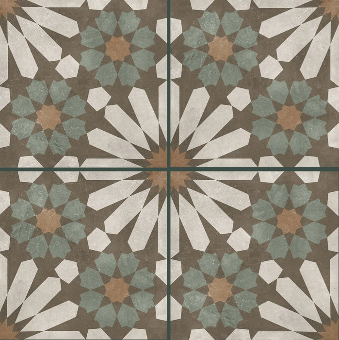 Romano star green matt porcelain tiles 210.6x210.6x9mm