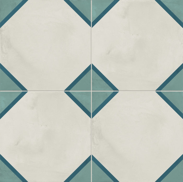 Eden Blue Classic Patterned Tile 20x20cm