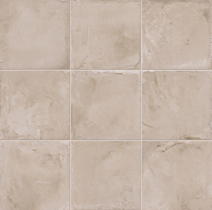 Nile greige matt porcelain tiles 200x200 mm