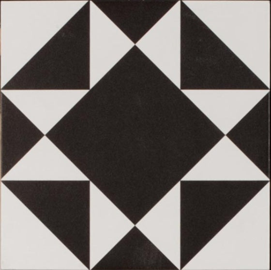 Blanconero Georgian Geometric porcelain 200x200x8mm