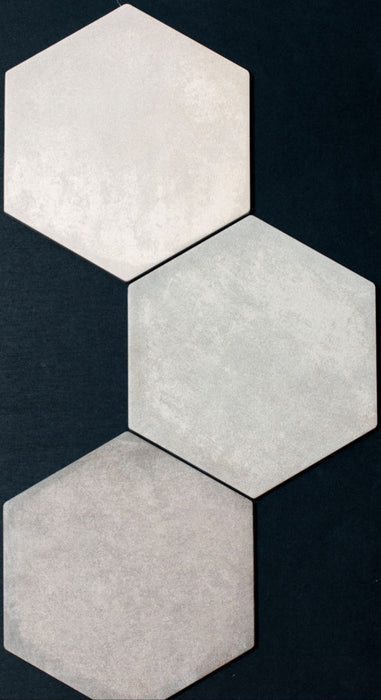 Florence Grey Plain Hexagon porcelain 210x250x10mm