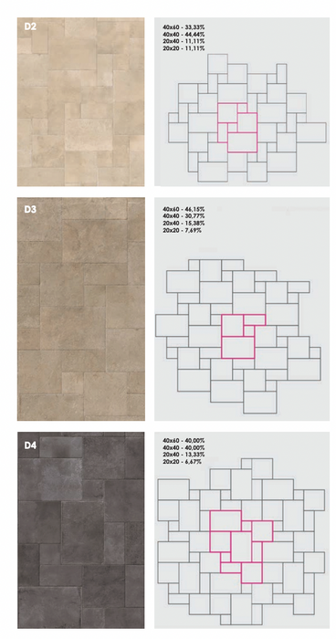 Umbria Menfi Porcelain tiles modular and individual sizes