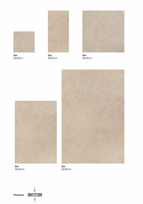 Umbria Dor Porcelain tiles modular and individual sizes