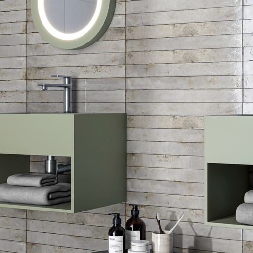 Genesi Pearl Brillo Porcelain Tiles 4.8x45x0.8cm