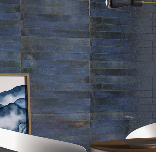 Genesi Blue Brillo Porcelain Tiles 4.8x45x0.8cm
