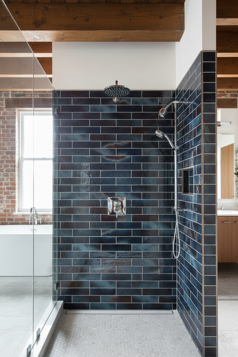 Cornwall Blue ceramic gloss  75x300x9mm