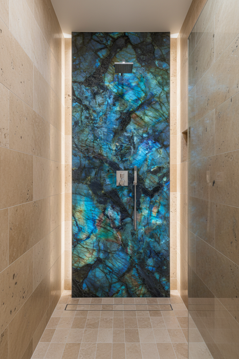 Luminous Labradorite Onyx Blue Polished Tiles - 60x120cm