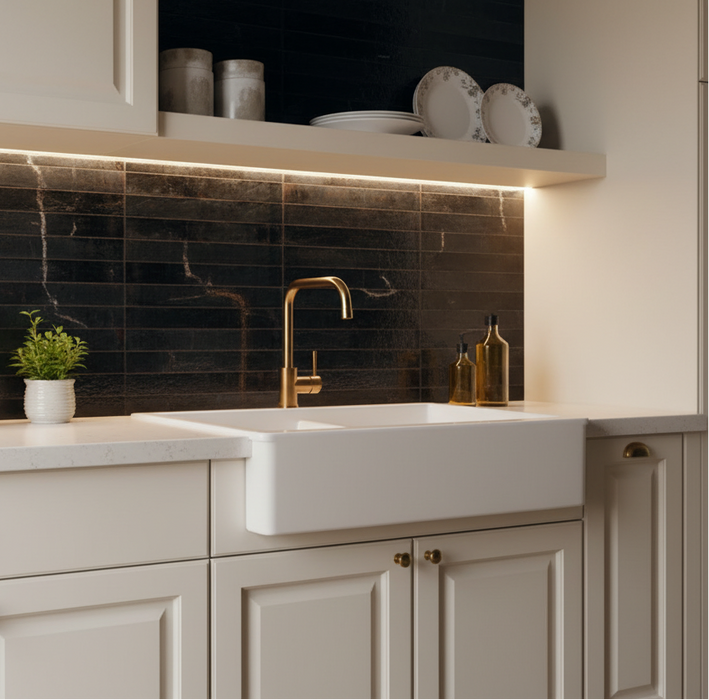 Genesi Anthracite Brillo Porcelain Tiles 4.8x45x0.8cm