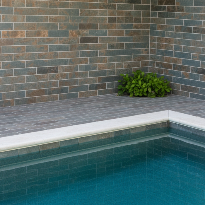 Dubrovnik Blue Matt Porcelain Tiles 62x235x9mm