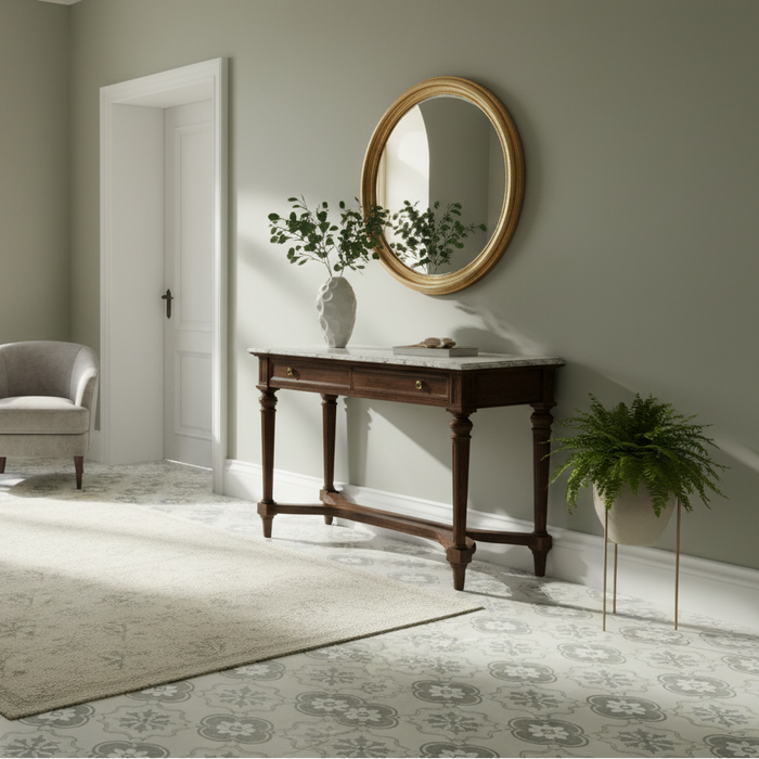 Mint grey matt porcelain 150x150x8.5mm