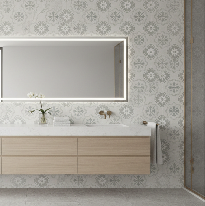 Mint grey matt porcelain 150x150x8.5mm