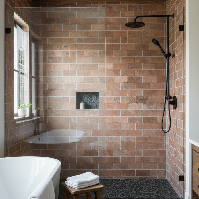 City Brick Brown matt porcelain 100x200mm