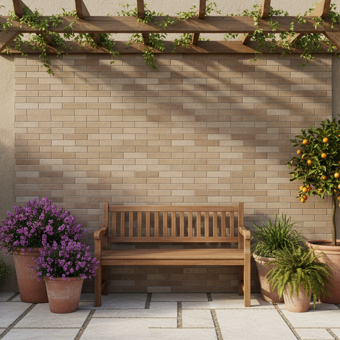 Lisbon Light Brown matt porcelain 74x247x10mm