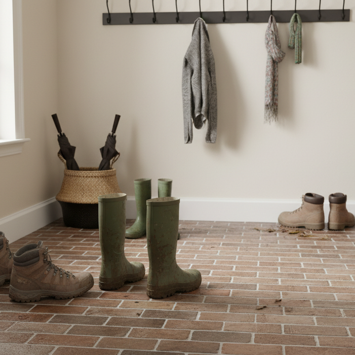 Lisbon Dark Brown matt porcelain 74x247x10mm