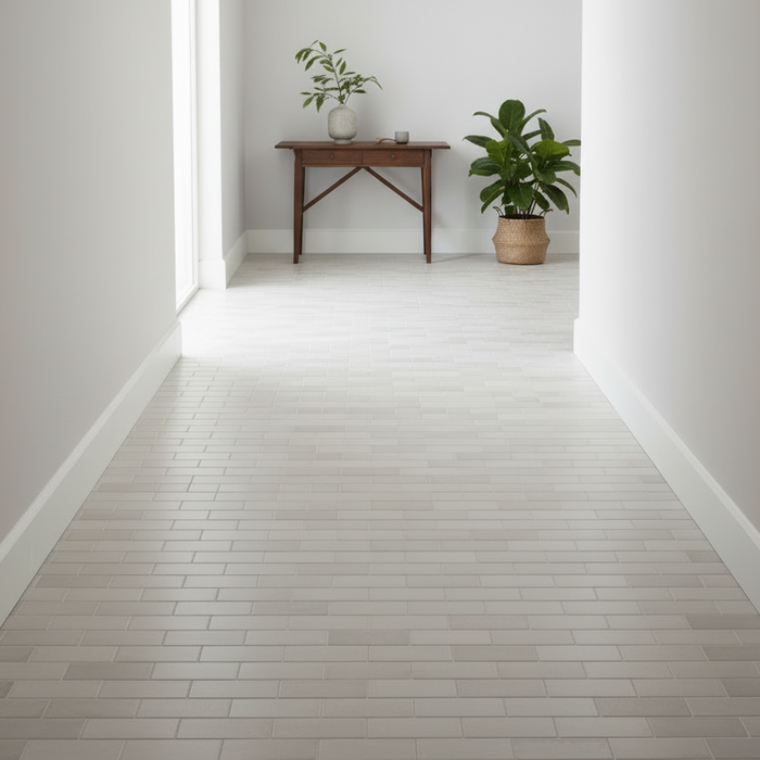 Lisbon Light Grey matt porcelain 74x247x10mm