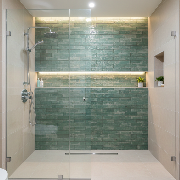 Driftwood Green Mosaic Wall 350x300x8mm