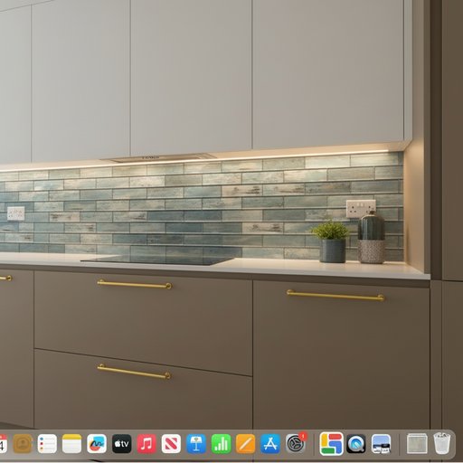 Driftwood Blue Mosaic Wall 350x300x8mm