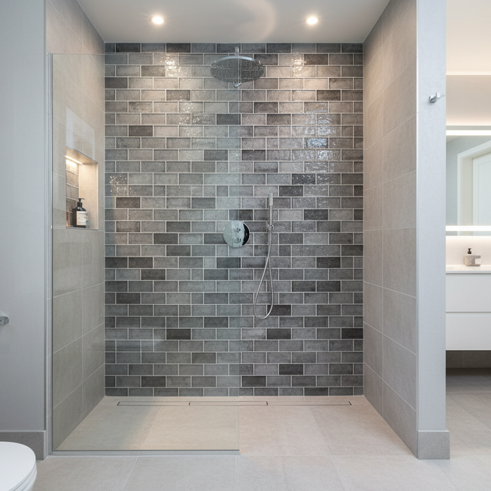 Rainfall Grey Mosaic Wall 350x300x8mm
