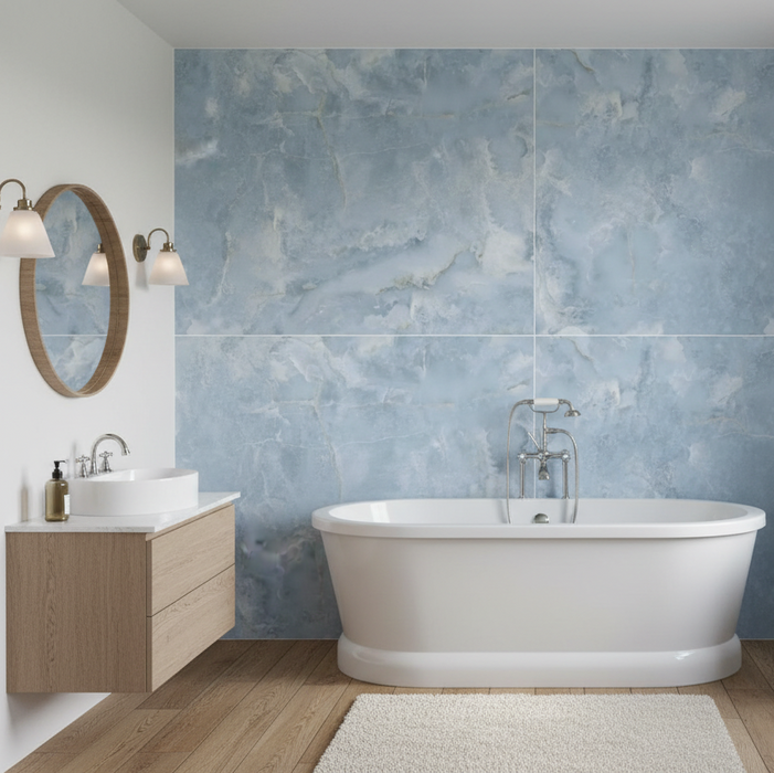 Onyx Blue Calma Gloss Tiles 60x120cm