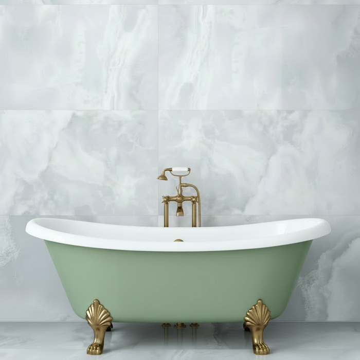 Onyx blue elegant tiles gloss 60x120cm