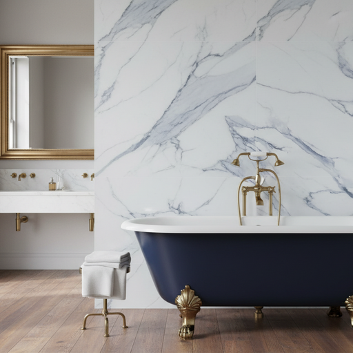 Marmi Carrara Blue Marble gloss porcelain 