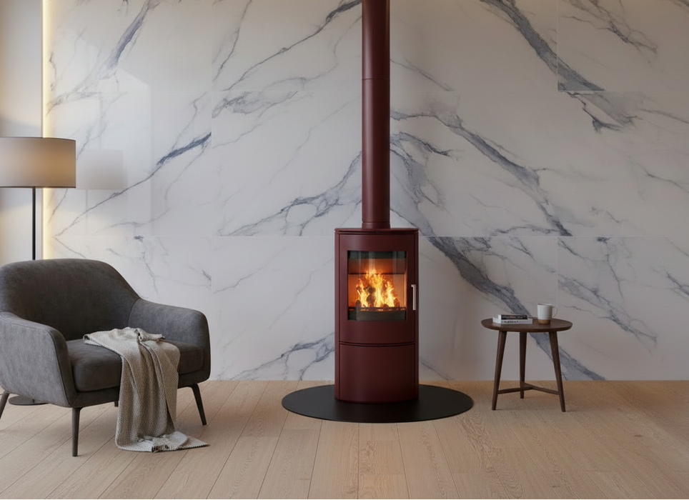 Marmi Carrara Blue Marble gloss porcelain tiles 