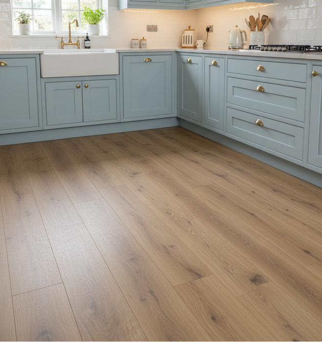 Original Oak Elite Engineered Wood Flooring HDF Long Length 20X185cm