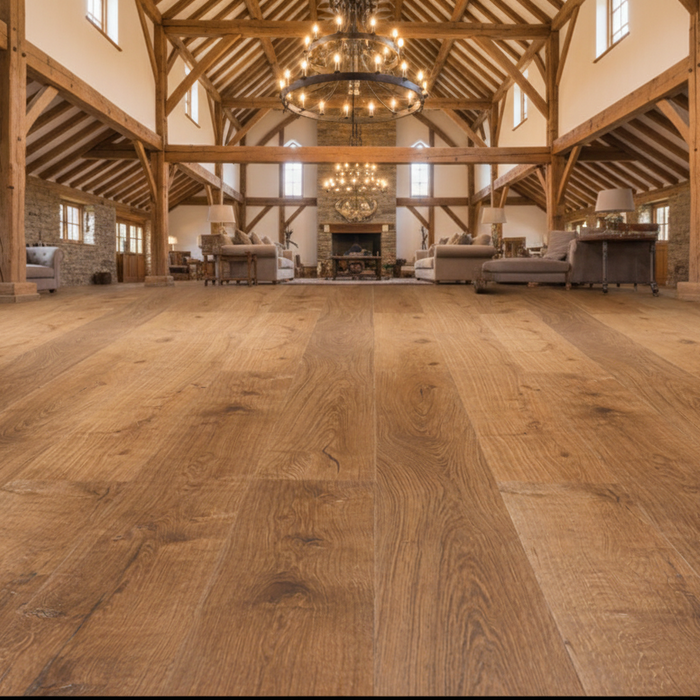 Country Oak Elite Engineered Wood Flooring HDF Long Length 20X185cm