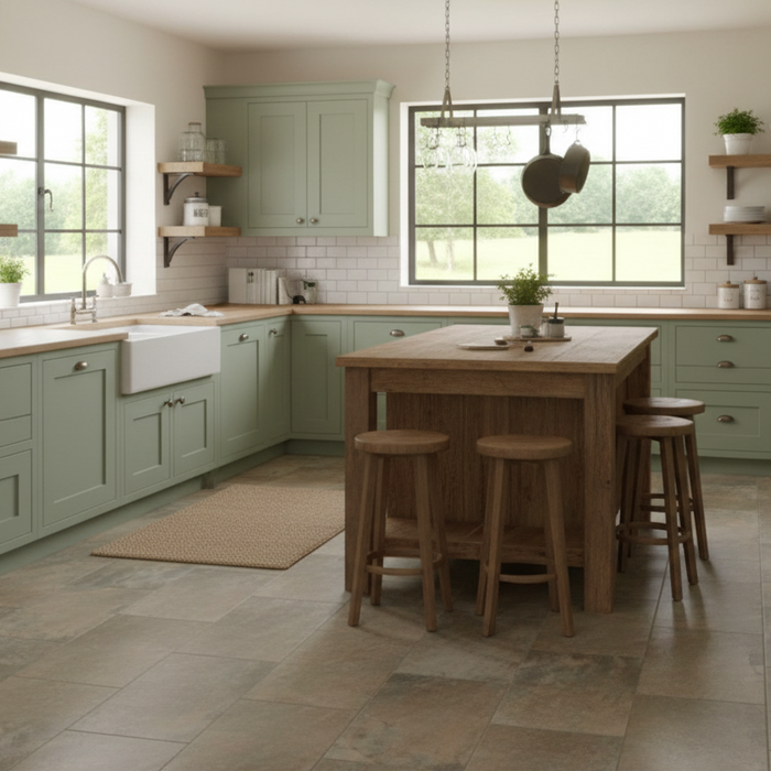 Keystone Grey Natural Slate Effect Floor Tile 600x400mm