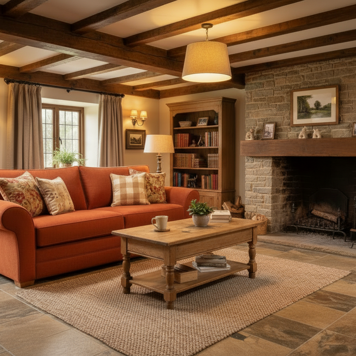 Keystone Mocha Slate Effect Matt Porcelain Floor Tile 600x400mm