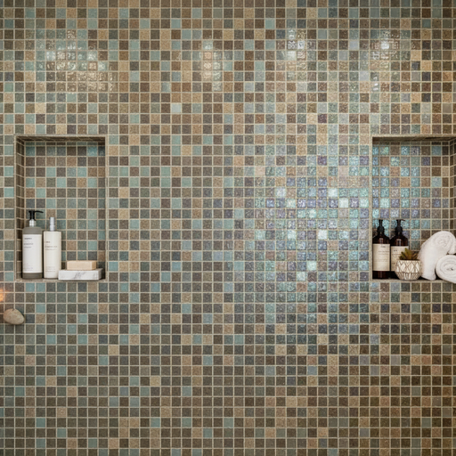 Lustre Brown Mosaic Wall 300x300x8mm