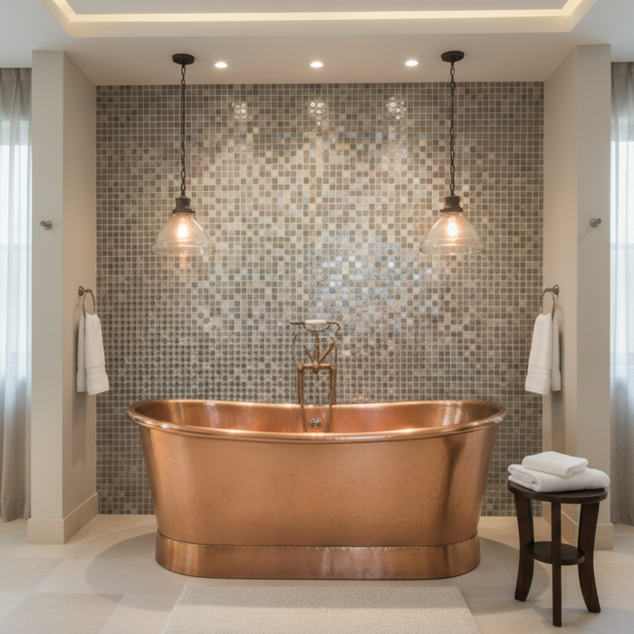 Lustre Brown Mosaic Wall 300x300x8mm