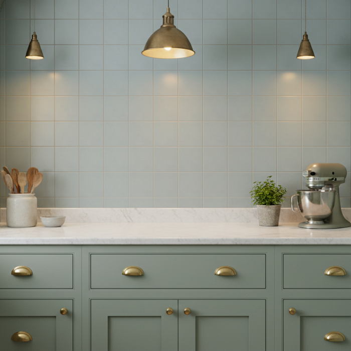 Zellige Blue Wall tiles 13x13cm