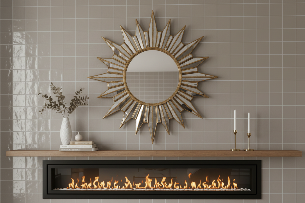 Zellige Grey Wall tiles 13x13cm