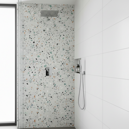 White terrazzo celleno 60x60cm